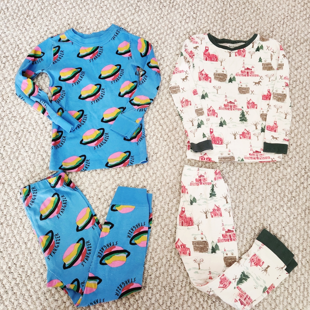 Space-Themed Blue Kids Pajamas